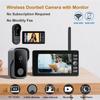 2.4G WiFi Video Doorbell 1080P Smart Outdoor Intercom Waterproof Wireless Camera Ringing Bell  2-Way Audio HD Doorbell Camera