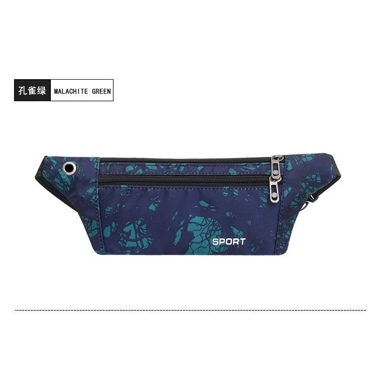 Running Waist Bag for Men Oxford Cloth Waterproof Crossbody Chest Bag Multi Functional Waist Bag