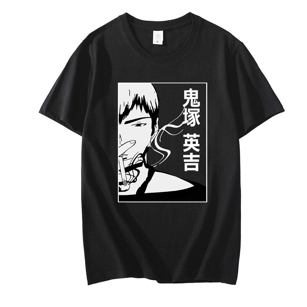 

Мужская футболка GTO Great Teacher Onizuka GTO Manga Japan Eikichi, популярная забавная футболка в стиле аниме, футболка с короткими рукавами, чистые топы XXL чёрный