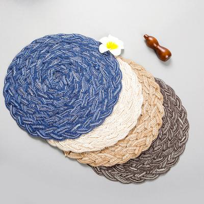 Ramie Katoen Placemat Scandinavische Stijl Hittebestendig Tafelmatten Antislip Verdikte Isolatiemat voor Keuken Eetkamer Buiten Gebruik