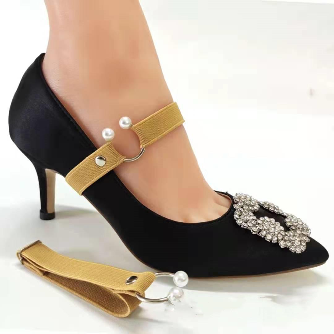 

1 пара эластичных ремешков для обуви, свободные туфли на высоком каблуке, несвободные ремешки для девочек, женская обувь, ремни, одноцветные шнурки
