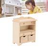 Mini Drawer Cabinet Model 1:12 Dollhouse Solid Wood Furniture Pendant DIY Miniature Decoration Toy