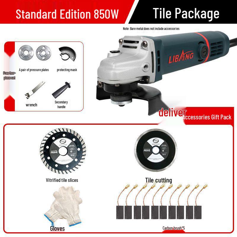 Multifunctional Electric Angle Grinder & Polisher: High-Power Handheld Grinding and Cutting Tool