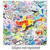 101 Plane Graffiti Stickers Personalized Cartoon Children's Creative Decorative Water Cup Mobile Phone Case Toy Stickers