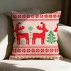Reindeer Cute Pillow Case Pillowcase, Double-Sided Printed, Sofa Cushion, Bedroom Headboard Pillow