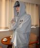 Nyuchipeusikeudipi Dual Pocket Heavy Sweat Hood Zip Up (Melange Gray)
