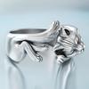 Vintage Cute Cat Rings Women Jewelry Birthday Gift Trendy Open Size 925 Sterling Silver Ring Girl Party Accessories 2025