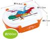 Skater Lunch Single Disney Mickey Mouse Friends Dinosaur Made in Japan Kids' Box, Tier, 360ml, Dome-Shaped, & Design, Antibacterial, (QAF2BAAG-A)