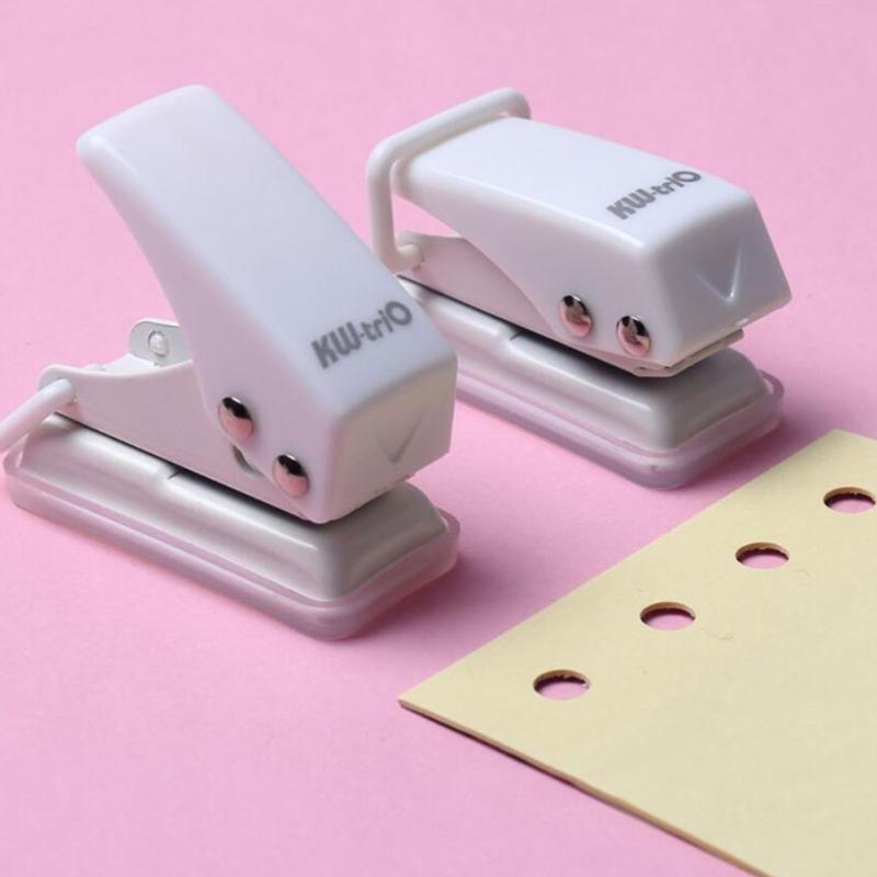 Mini Puncher Paper Capacity 8 Sheets Single Round Hole Puncher Aperture Diameter 0.24'' (6mm) for DIY Binder Paper Card