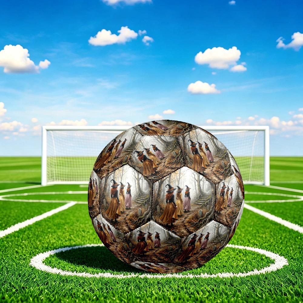 1pc Witches Forest Theme Soccer Ball Football, Size 5, Lightweight PVC, Outdoor Training Soccer Ball,Sports Gift t61474