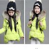 2015 Heißer Neuer Stil Niedliche Kinder Mädchen Daunenjacke Mit Pelzkragen Und Dicker Daunenjacke @BUGU