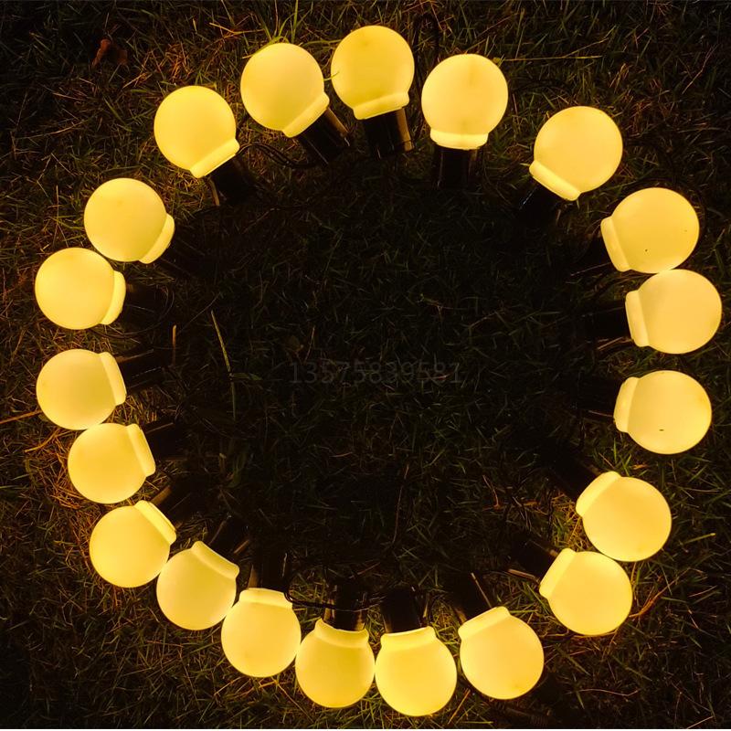 Highlight Solar-Powered Outdoor String Lights G50 Shatterproof Bulbs For Garden Holiday Decoration Waterproof Camping Lights 803