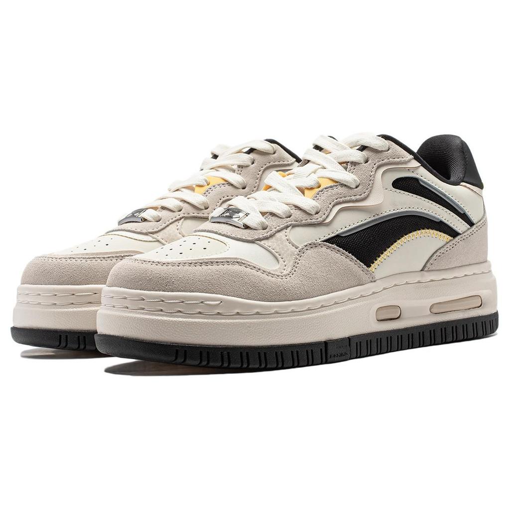 Li Ning Future C1 Versatile Retro Skate Shoes Women Sneakers White Black AGCU032-7