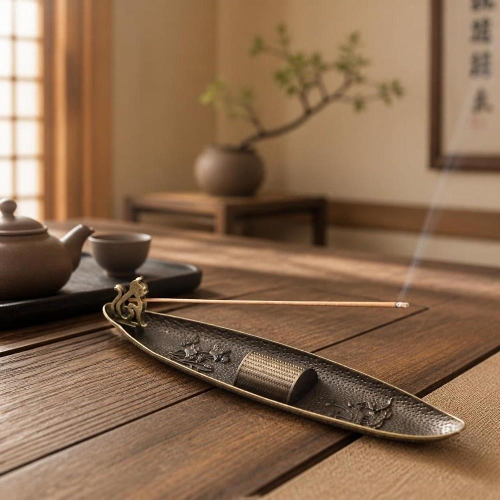 Traditional Cat Whispers Incense Tray Metal Incense Holder Creative Incense Censer Spa Salon Use