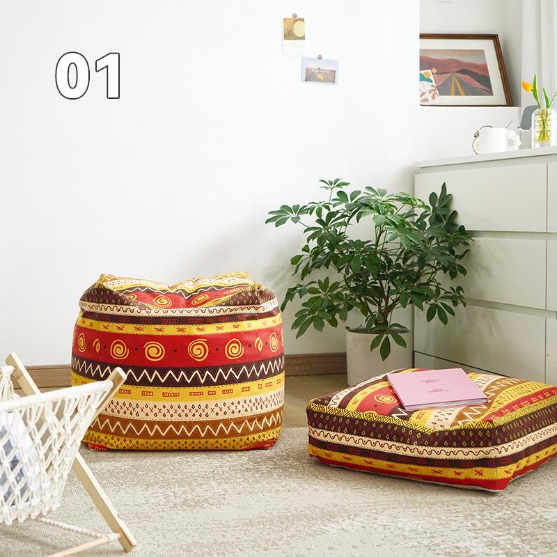 1pc Floor Seat Futon Cover Japanese Style Tatami Cushion Meditation Yoga Mat Pouf Nordic Home Decor Footstool Ottoman Cover