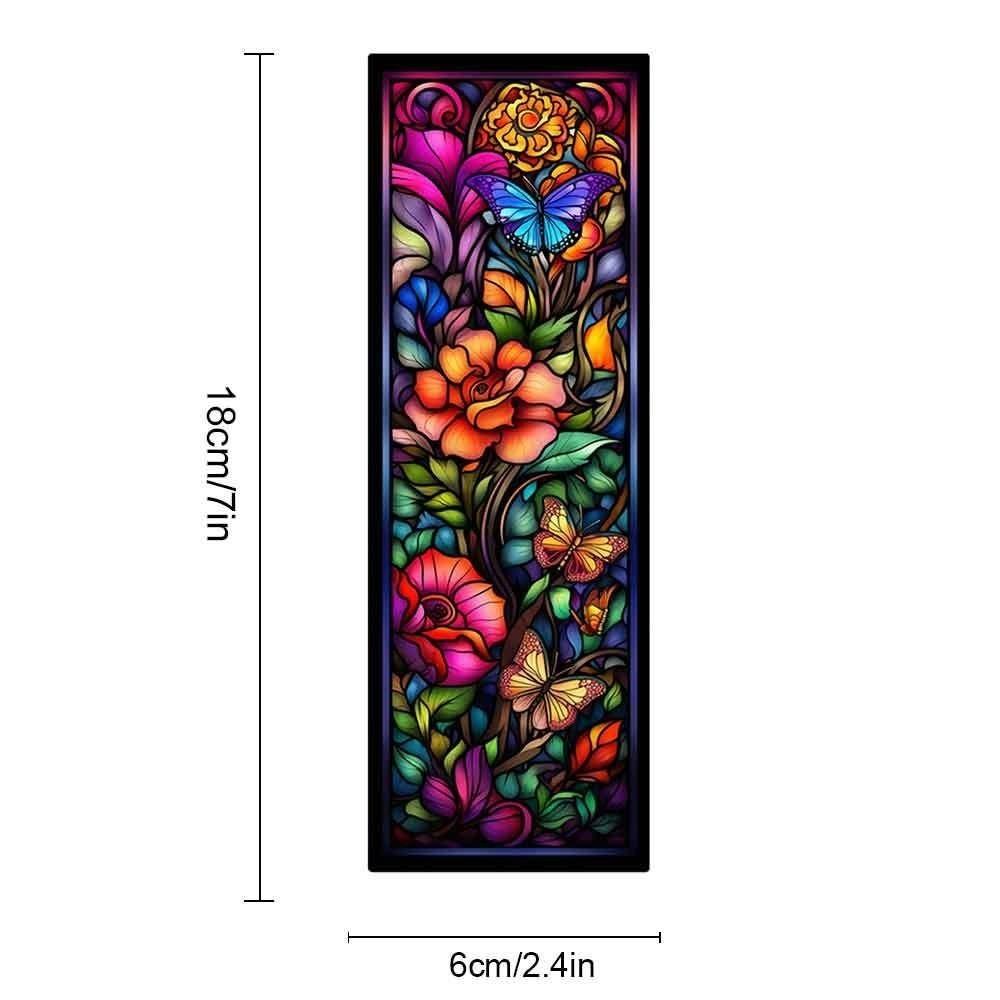 Translucent Stained Window Bookmark Hand Account Decoration Pagination Mark  Home Decor 08