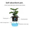 Double-Layer Flower Pot Automatic Water Absorption Lazy Person Pots For Plant Hydroponic Plant Flower Pots For Office Home Decor