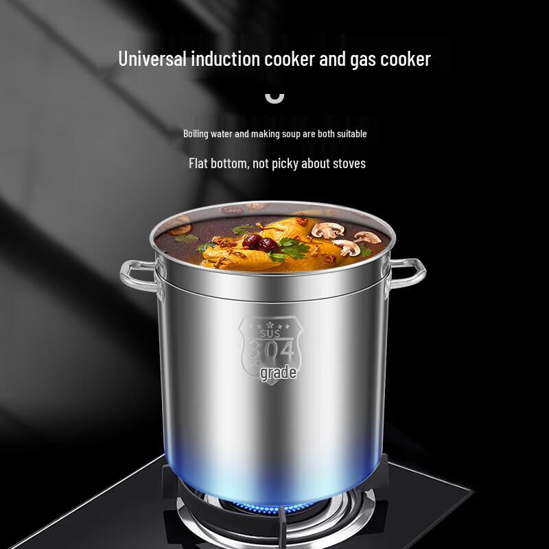 Thickened 304 Stainless Steel Commercial Soup Stock Pot