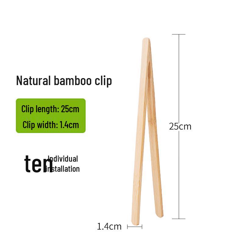 Multi-functional Bamboo Kitchen Tongs