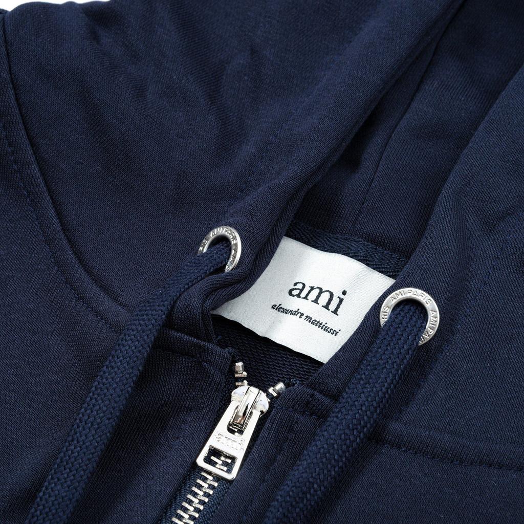 669 AMI Herr- och Damhöst Ny Broderad Dragkedja Huvtröja