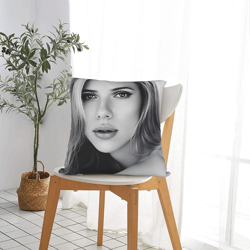 Pillow Case Scarletts Johanssons Comfy American Actor Pillow Cover For Sofa Car Home Decor Cute Funny Pillowcases