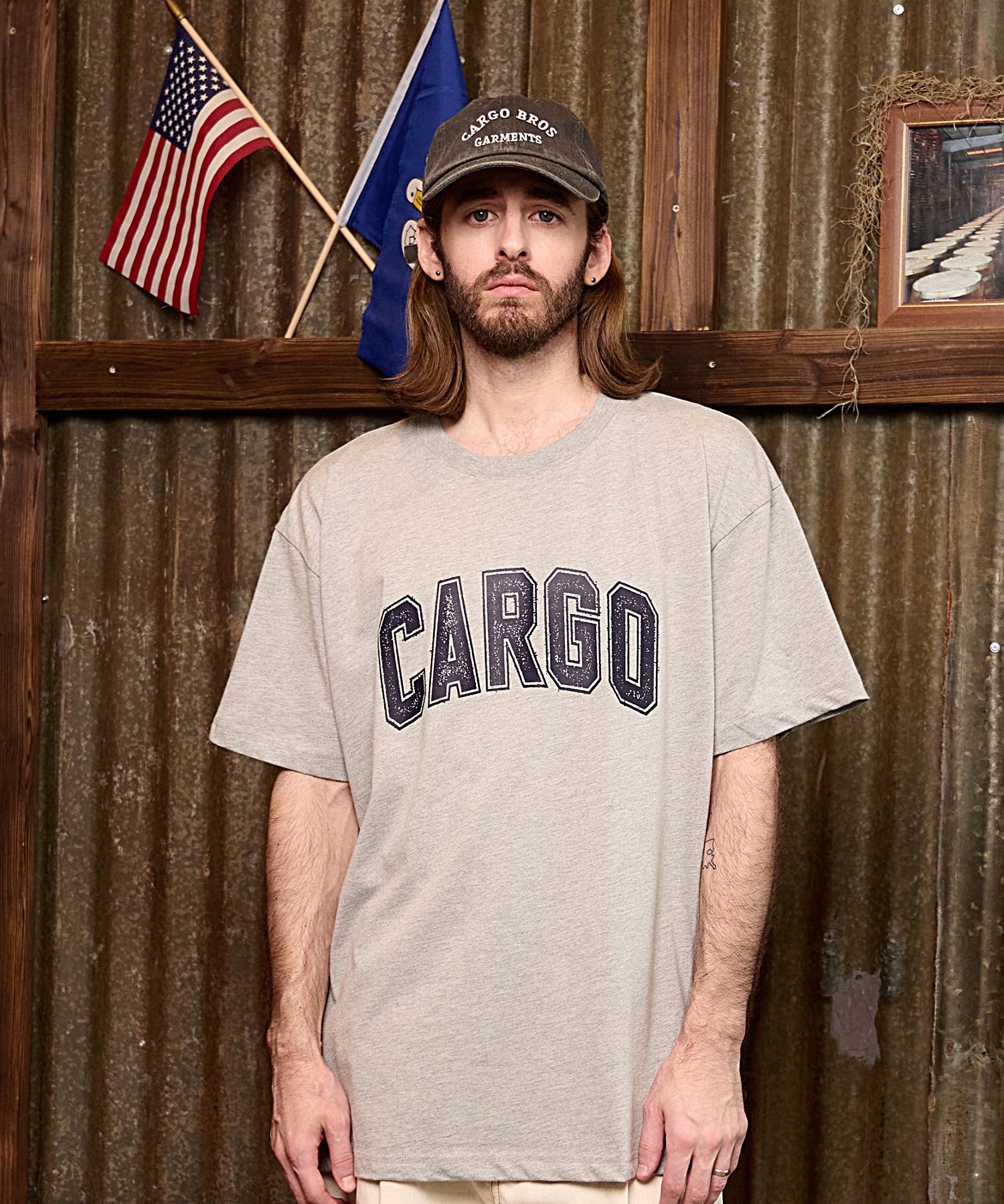 Cargo Bros Basic Logo Oversized Short Sleeve T-Shirt (Gray) L