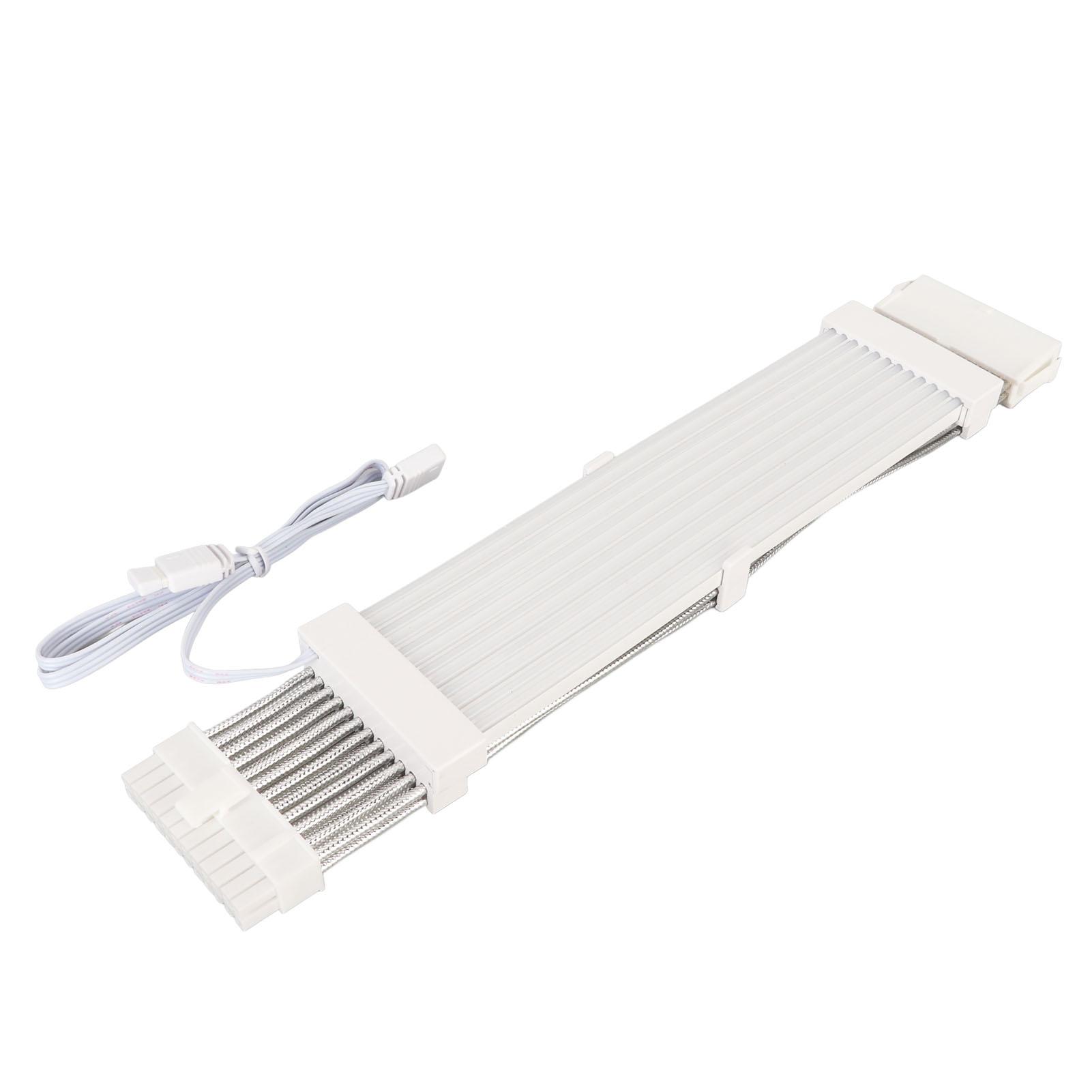 

ARGB Extension Sleeved Cable 5V 18AWG Flexible High Current Support Synchronized PSU Cable with 24PIN