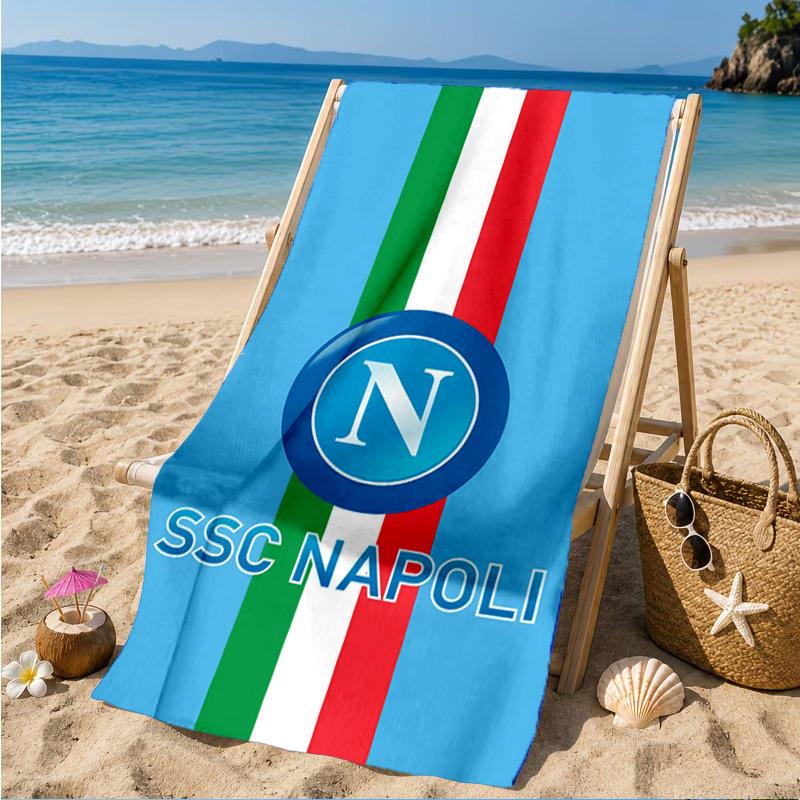 Asciugamano da Spiaggia Simbolo Energetico Blu Napoli, Asciugatura Rapida, Facile da Curare, Adatto Sia per il Fitness che per le Vacanze al Mare, Essenziale per lo Sport