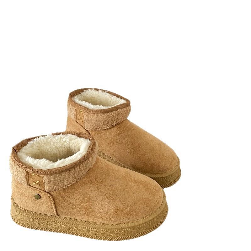 Retro-style Snow Boots for Women, New Style, with Added Padding and Thickness, Woolen Shoes, Cotton Shoes