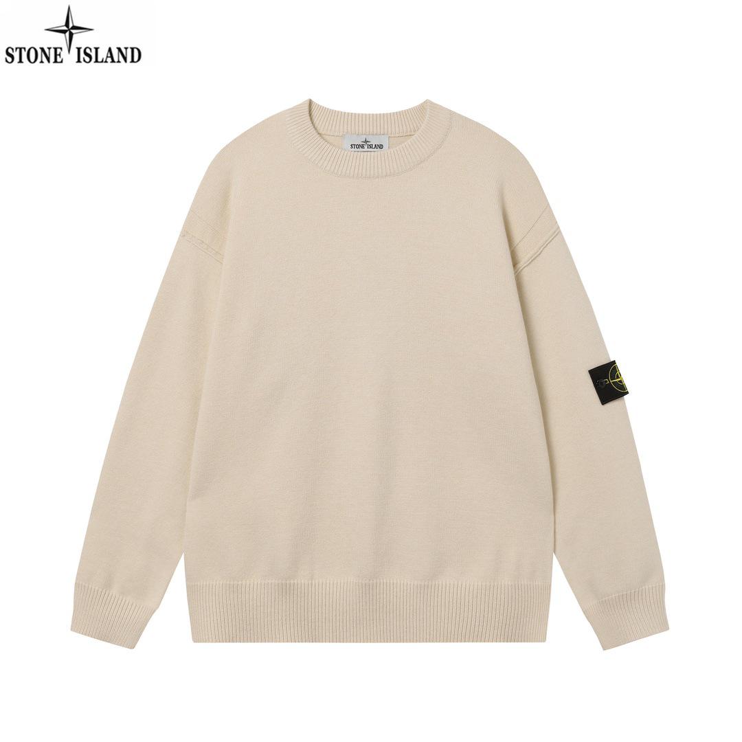 Discount Market 2025 Crossstone Island Classic Lente Wol Trui - Ronde Hals Pullover met Basic Mouwen voor Koppels L