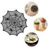Halloween Spider Web Placemats Spiderweb Coasters Placemat Halloween Black Lace Placemat for Dining Table Halloween Decoration