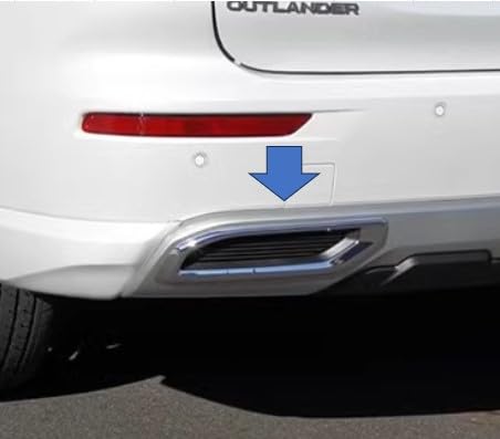 FUKUARE Rear Bumper Garnish, Rear Reflector Cover, Exterior Custom Parts for the New Outlander PHEV GN0W
