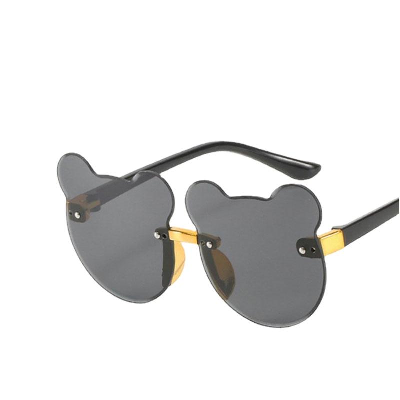 2023 New Summer Girl Boys Cute Kids Rimless Sunglasses Animal Cartoon Bear Children Baby Outdoor Sun Glasses UV400 Oculos De Sol