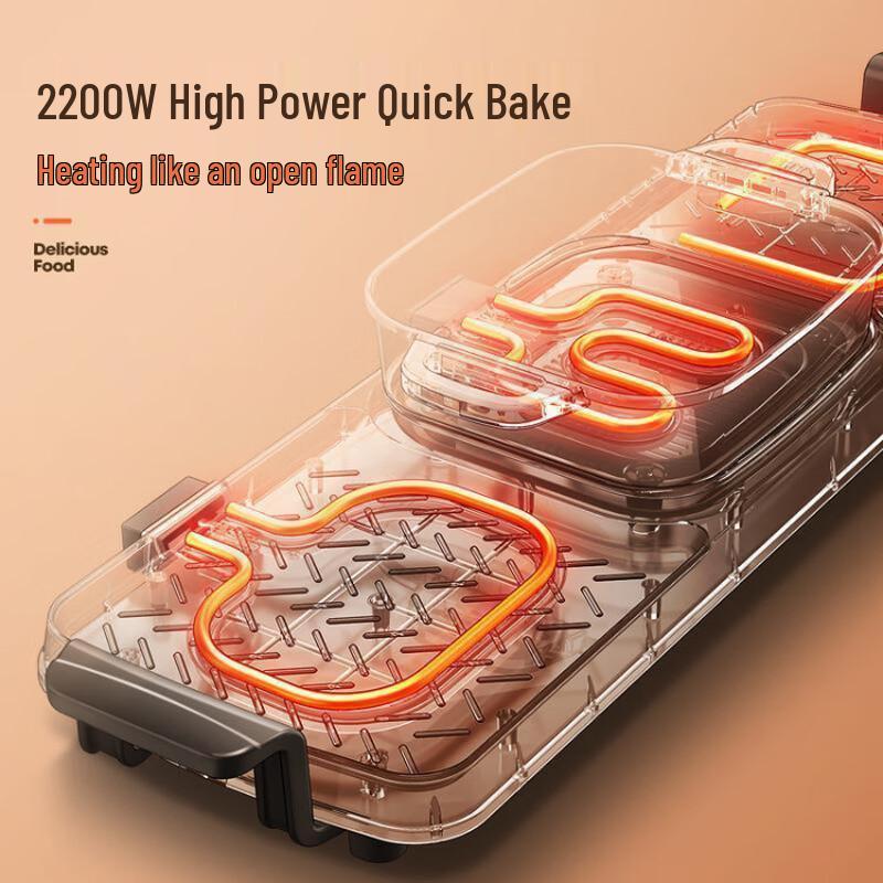 Aoran Multi-functional Electric BBQ Grill & Shabu-Shabu Hot Pot