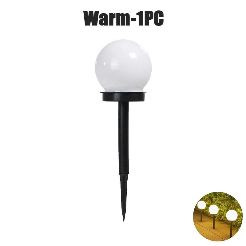 6PCS LED Solar Lawn Light Spherical Energy Saving Waterproof Simple Atmosphere Lighting Outdoor Garden Lawn Street Garden Lights