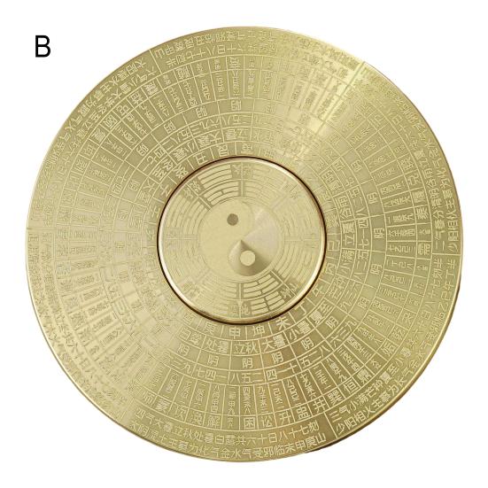 Rotatable Feng Shui Compass Rustproof Retro Style Chinese Tai Chi Bagua Brass Compass Desktop Decoration