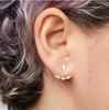 European and American Rhombus Stud Earrings with Smooth Surface