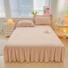 2025 Falda de Cama Individual con Volantes de Color Sólido de Múltiples Tamaños