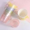 10pcs Anti-Scald Insulated Disposable Paper Cup Holder Heat Resistant Translucent Tea Cup Sleeve Plastic Paper Cup Stand Pantry
