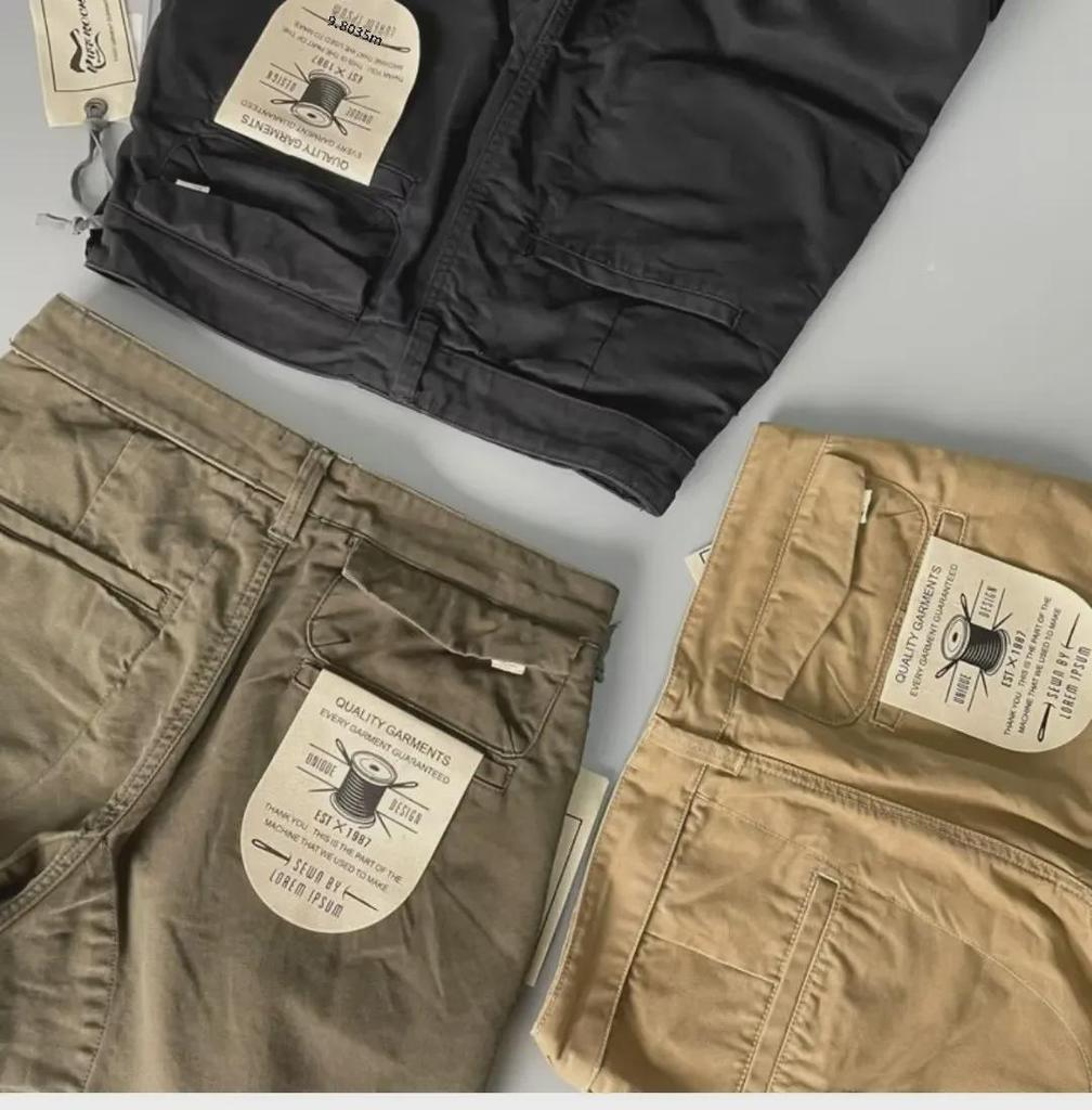 2024 Men's Retro Washed Street Style Durable Overalls - Breathable, Thick, and Slim-Fit Trousers