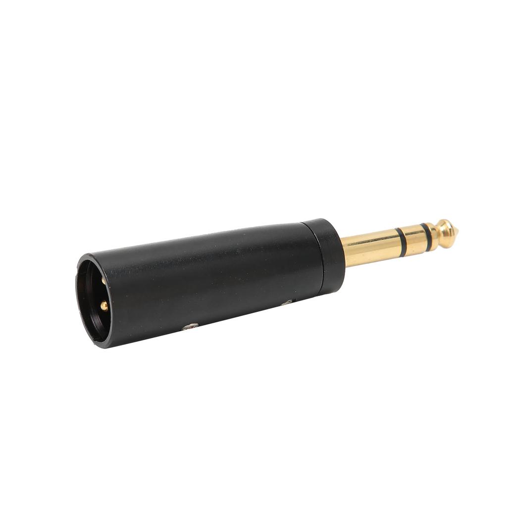 6,35mm Stereo Stecker auf XLR Stecker Adapter für Gitarren-Audiokabel Mikrofon-Schnittstelle Schwarz Vergoldet