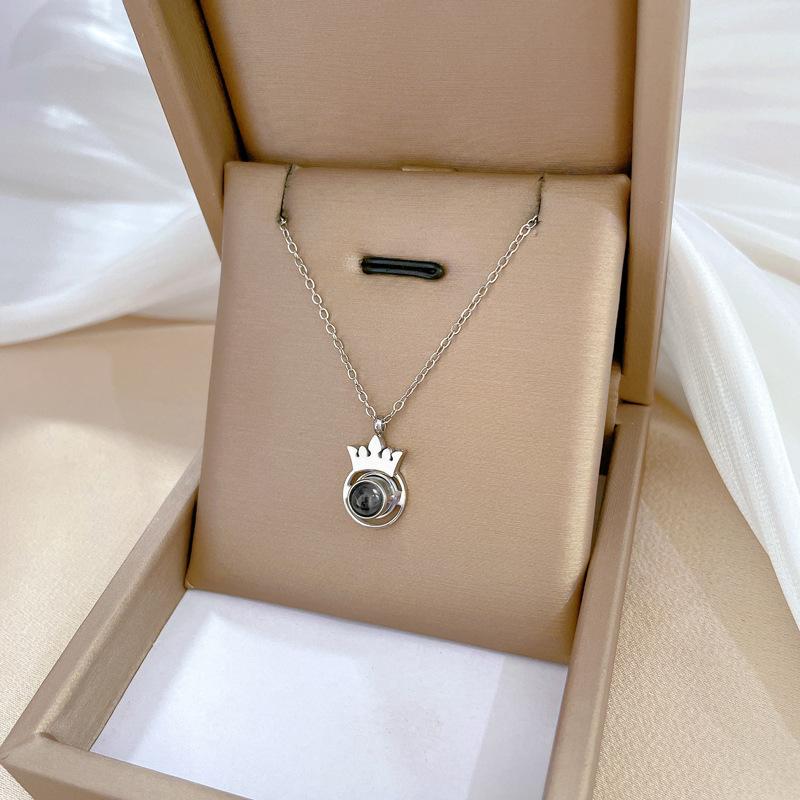 Popular Element Personality Minimalist Wind Furnace Real Gold Necklace Female Collarbone Chain
