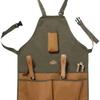 Waterproof Multi-Pocket Oxford Cloth Apron for Gardening & Pruning with Extended Leg Protection & Color Blocking Design