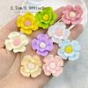 10Pcs New Cute Cartoon Simulated Camellia Series Flat Back Resin Cabochons Scrapbooking DIY Jewelry Craft Decorat