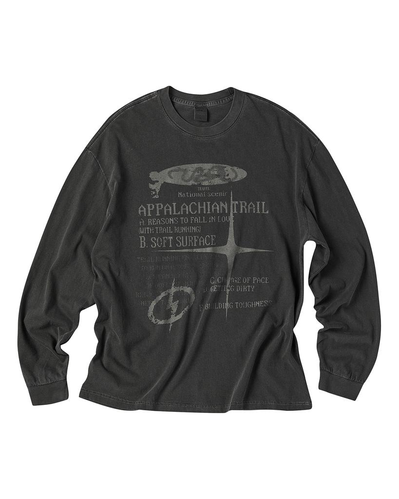 TRAVEL Reason Trail Pigment Long Sleeve Black Charcoal