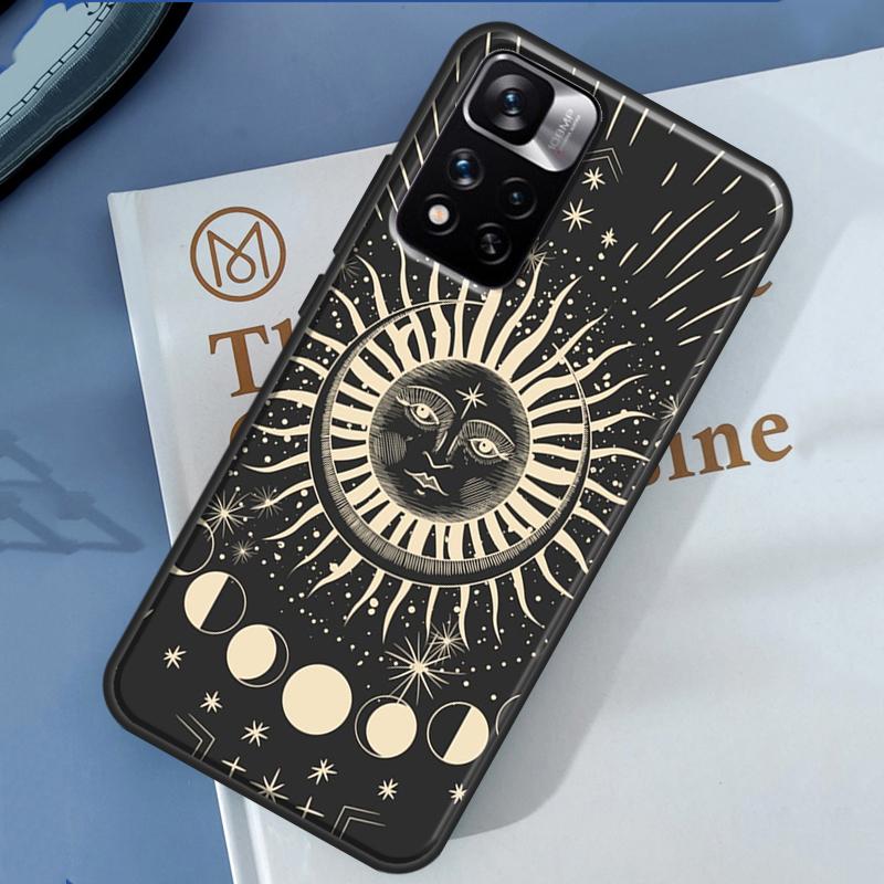 Sun Moon Case For Xiaomi Redmi Note 13 12 11 9 10 14 Pro 9S 10S 11S 12S Redmi 14C 10C 12C 13C Cover