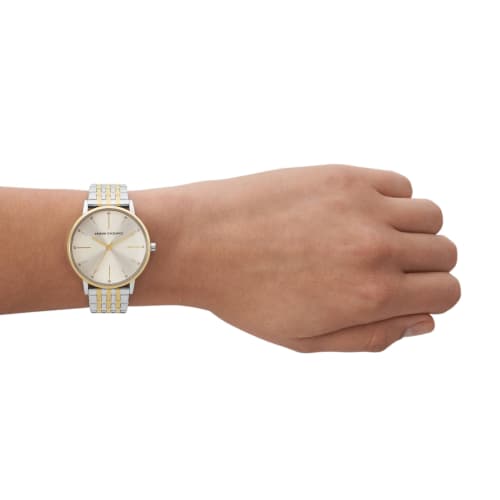 A|X Armani Exchange LOLA AX5595 Women's Watch in Silver and Gold