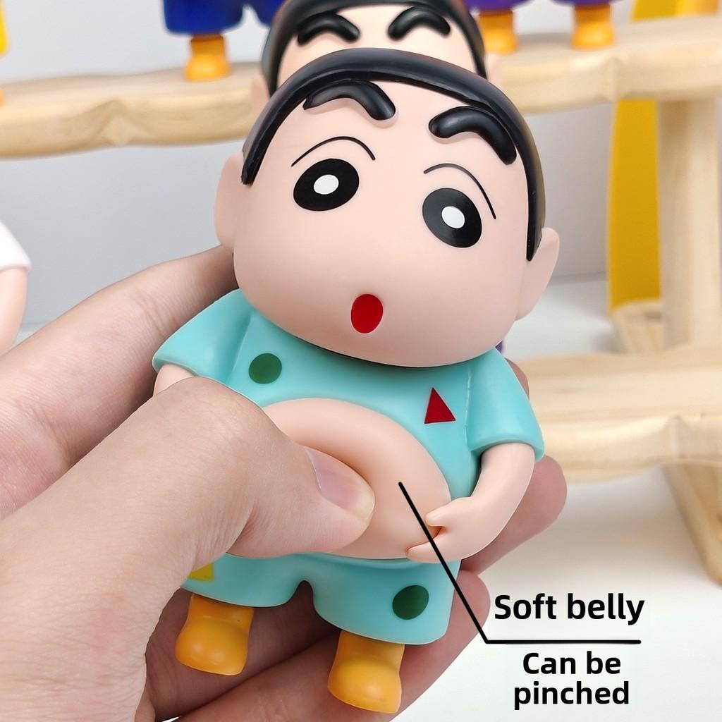 Crayon Shin Chan Pvc Action Figure With Interactive Belly For Collectors And Kids