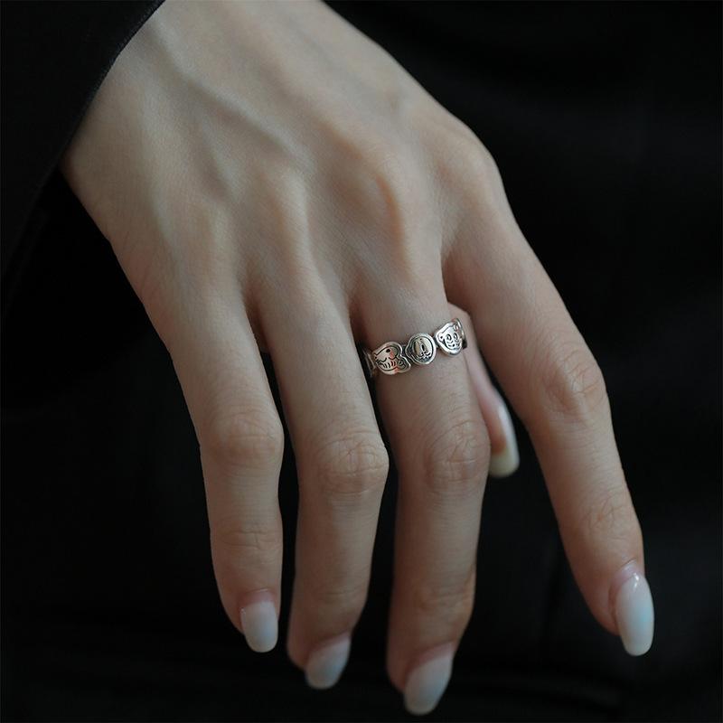 Character Unique Cartoon Ring For Women In Fashionable Ins Style With Adjustable Fit