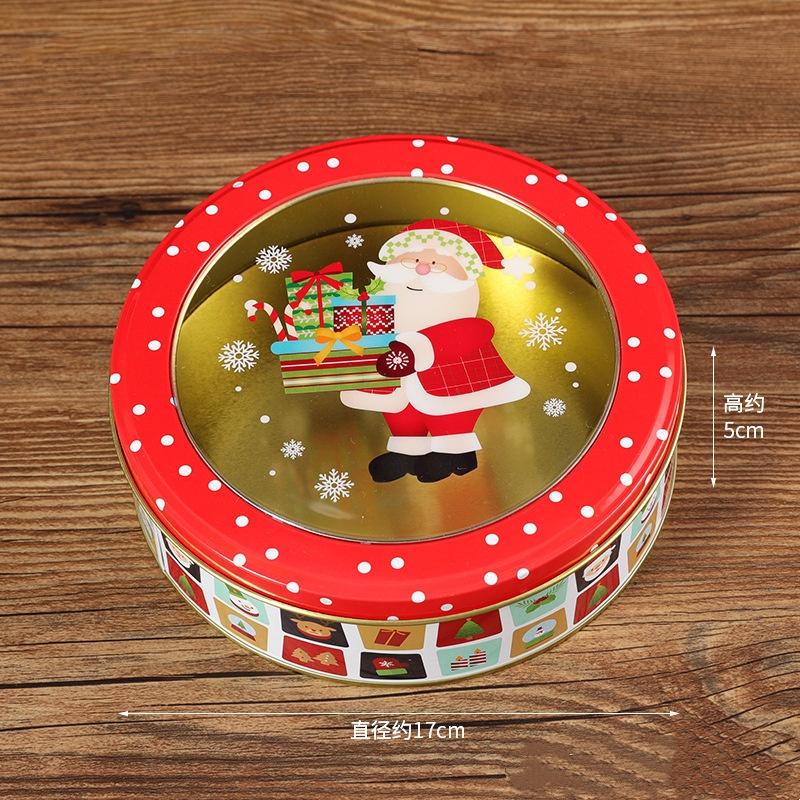 Christmas Gift Box Metal Tin Candy Cookie Packaging Box Containers Kids New Year Gift Decor Xmas Party Supplies Navidad